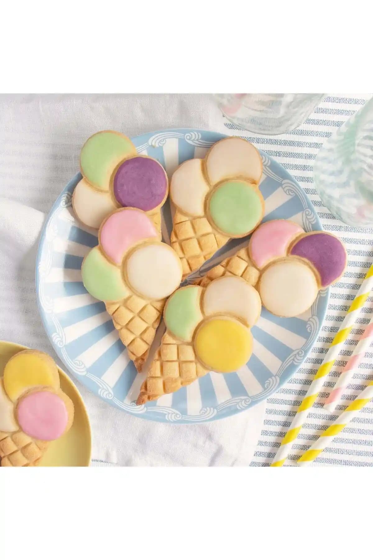 Hobist Külahlı Dondurma Kurabiye ve Şeker Hamuru Kalıbı – 10 cm, Gıda Güvenli PLA