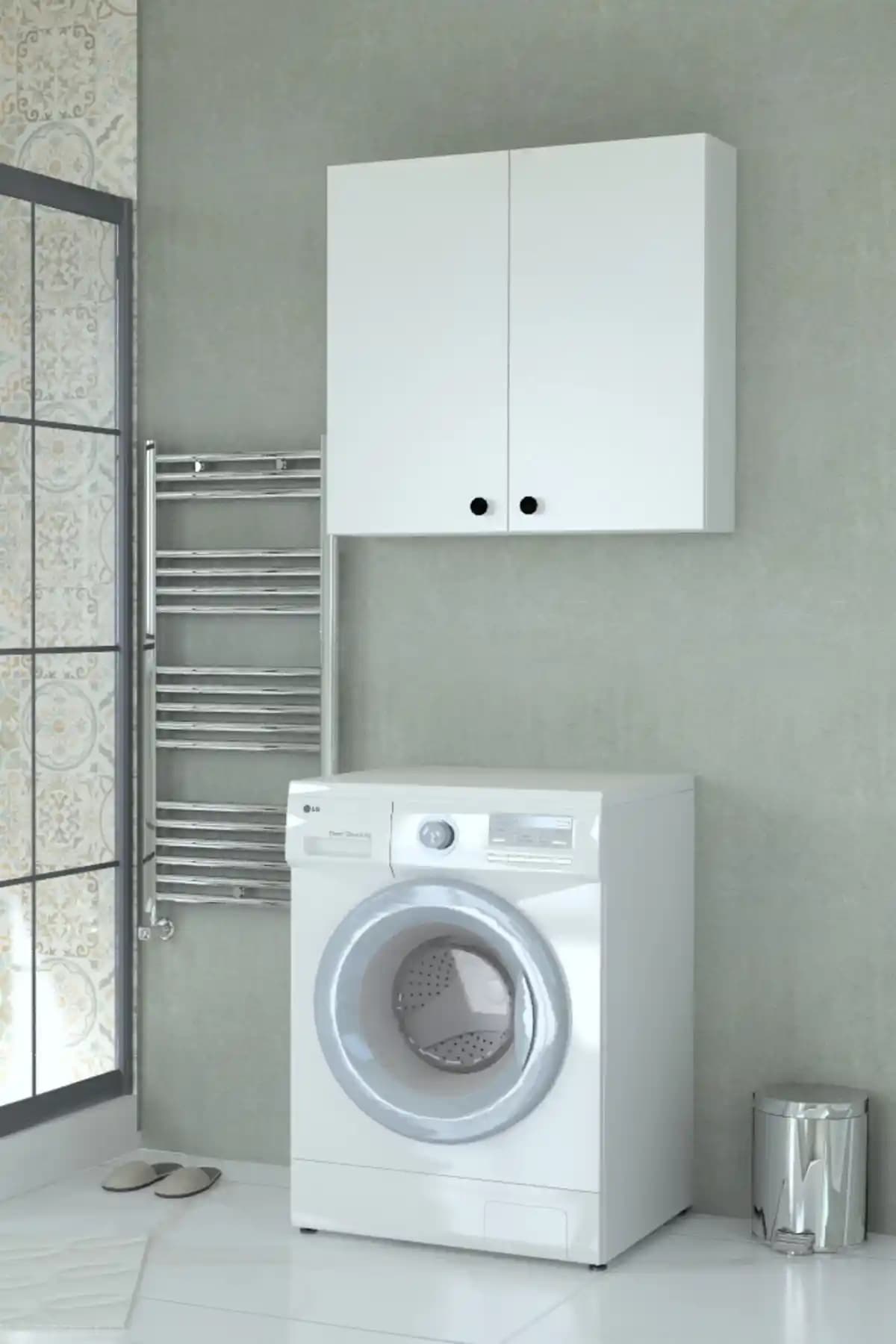 MOBİLİQUE Viyola: Ahşap Beyaz Çok Amaçlı Üst Dolap, 75x72x20 cm Depolama Çözümü