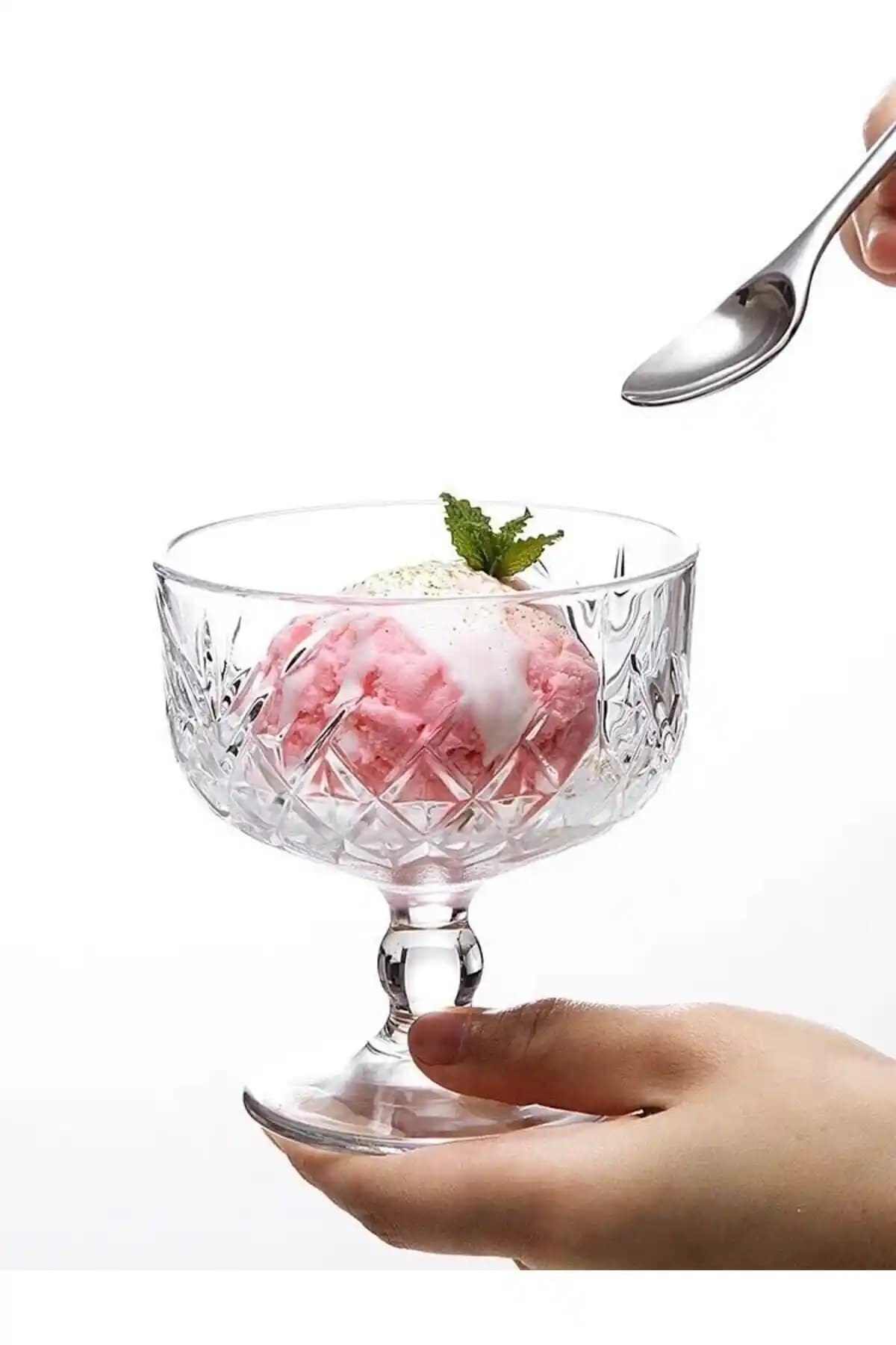 Paşabahçe Timeless Dondurmalık 6 Adet Seti: Zarif Cam Sunum, Pratik Porsiyon Kontrolü ve Dayanıklı Tasarım