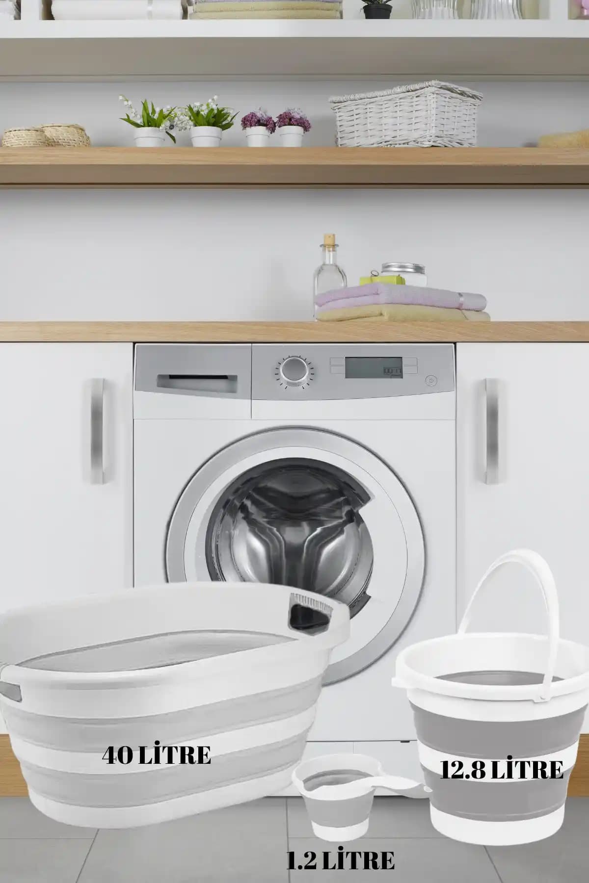 Rapt 3’lü Katlanır Temizlik Takımı Jumbo Boy: Geniş hacimli depolama dostu çok yönlü çözüm