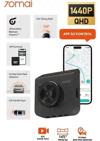 70MAI A400 Dashcam ile Güvenli Sürüş ve Gelişmiş Kayıt Özellikleri