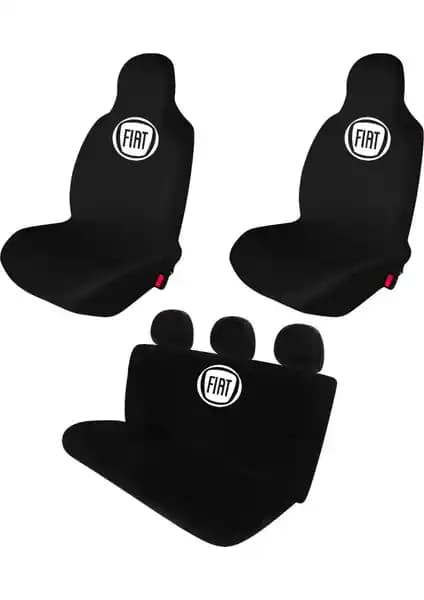 Antwax Fiat Egea Penye Oto Koltuk Kılıfı Siyah Marka Logo Baskılı - Dayanıklı ve Şık Koruma Çözümü