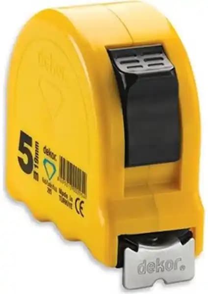 Dekor Dekor 5 Metre 25MM Şerit Metre: Dayanıklı ve Ergonomik Profesyonel Ölçüm Aracı