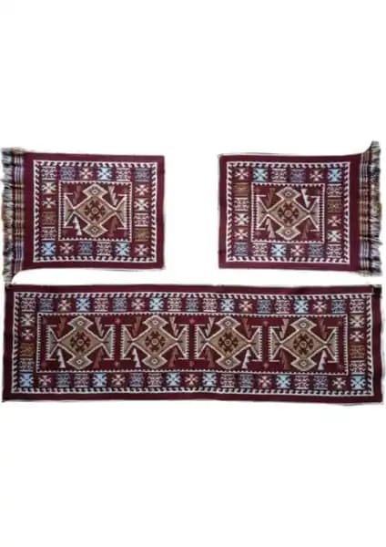 Elmas Oto Koltuk Kilim Seti Bordo Renk Şıklık ve Fonksiyonellik Sunar