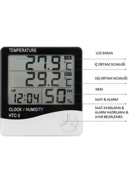 Hubstein Masa Dijital Termometre ve Nem Ölçer: Güvenilir Sıcaklık ve Nem Takibi