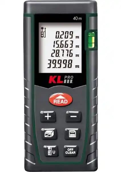 KL PRO KLLZM40 Lazer Mesafe Ölçer 40 Metre Hassas ve Dayanıklı Profesyonel Kullanım