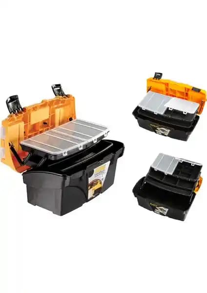 Mano Raflı Bölme Çekmeceli Alet Takım Çantası 17 İnç Profesyonel ve Dayanıklı Tasarım