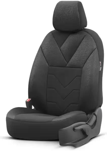 Otom Tempo Design Airbag Dikişli Micro Qube Siyah Koltuk Kılıfı - Uzun Ömürlü ve Şık Koruma Çözümü