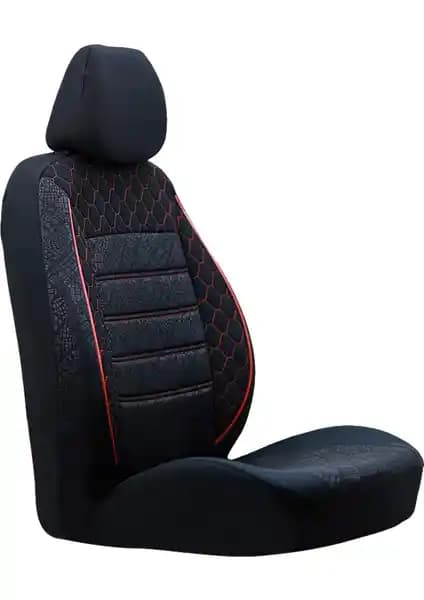 Renault Symbol İçin Modern ve Dayanıklı Siyah Kırmızı Koltuk Kılıfı Seti