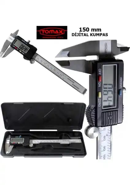 Tomax Dijital Kumpas 150 Mm: Dayanıklı ve Kullanımı Kolay Hassas Ölçüm Aracı