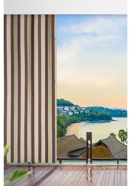 Altın Pamuk Balkon Perdesi Karşılaştırması Kahve ve Krem Seçenekleri