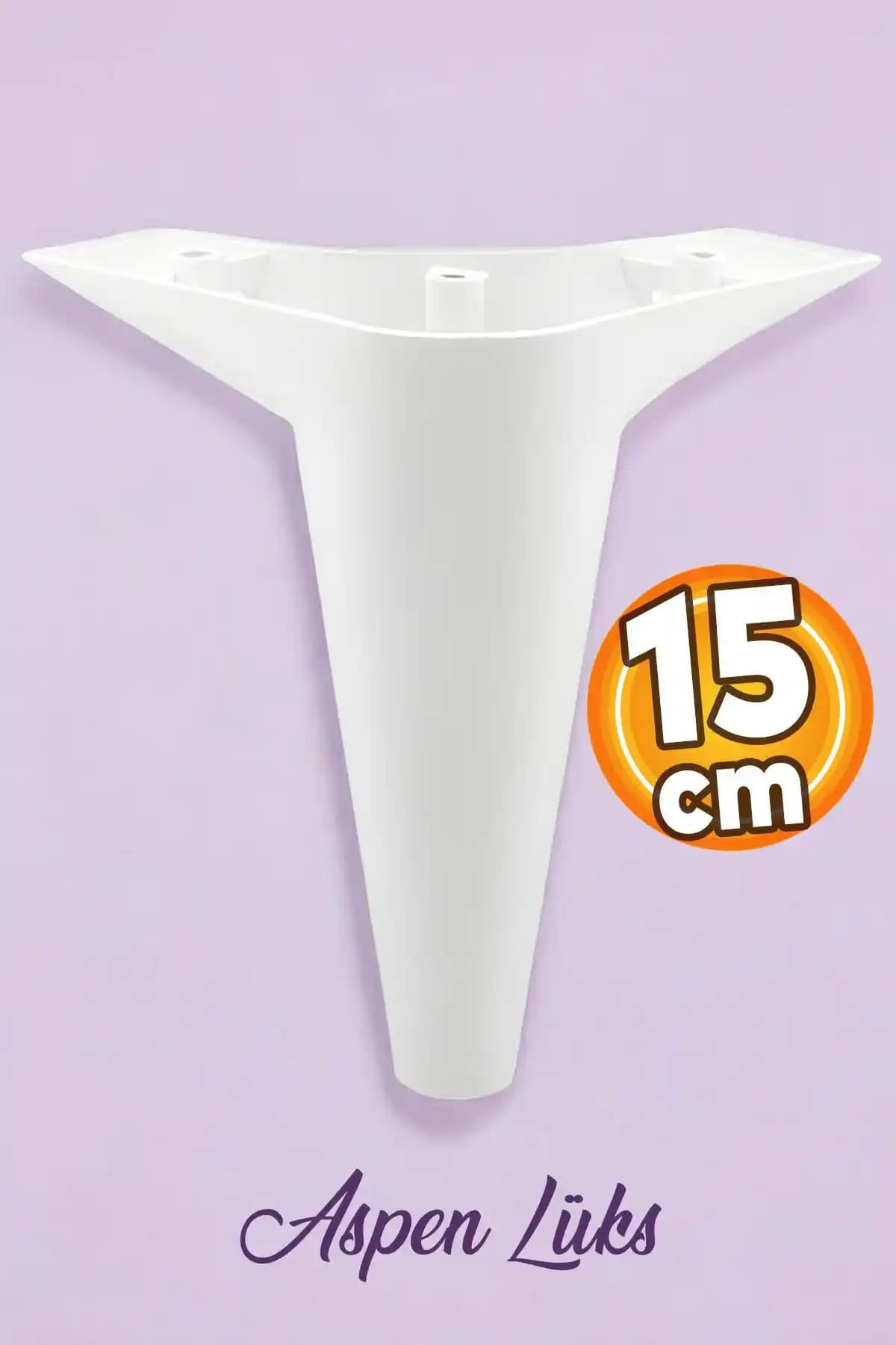 Badem10 Aspen Beyaz Lüks 15 Cm Mobilya Kanepe ve Koltuk Yükseltici Ayakları
