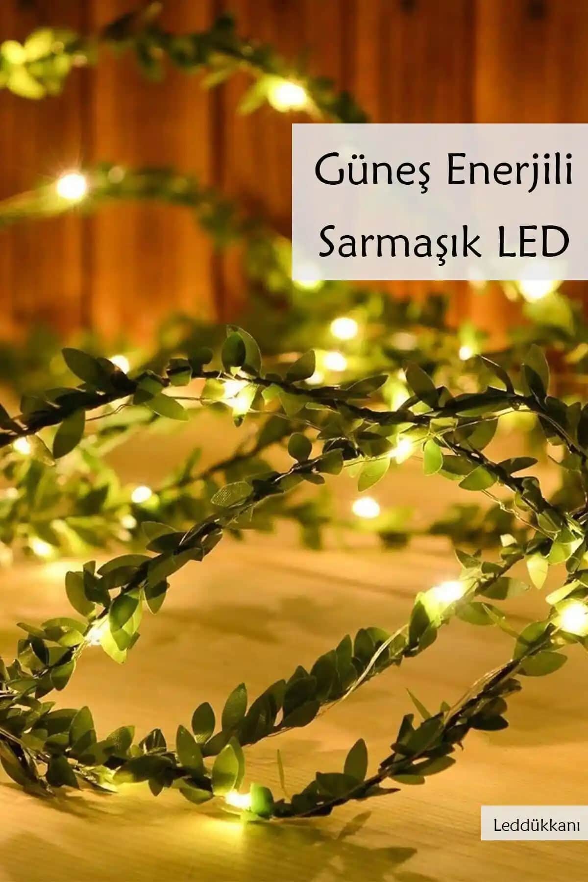 Bahçe ve Balkonlar İçin Güneş Enerjili 50 Led Sarmaşık Peri Led Işık Seti