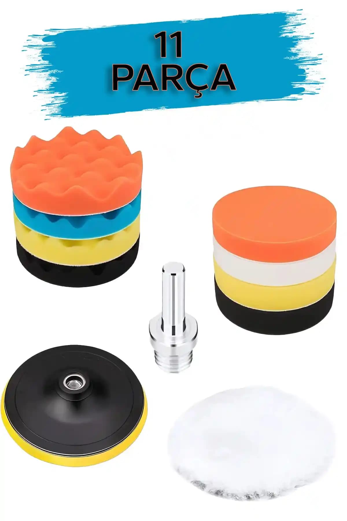 Batcell Oto Pasta Cila Polisaj Süngeri Keçe Pedi Seti ile Araç Bakımında Profesyonel Sonuçlar