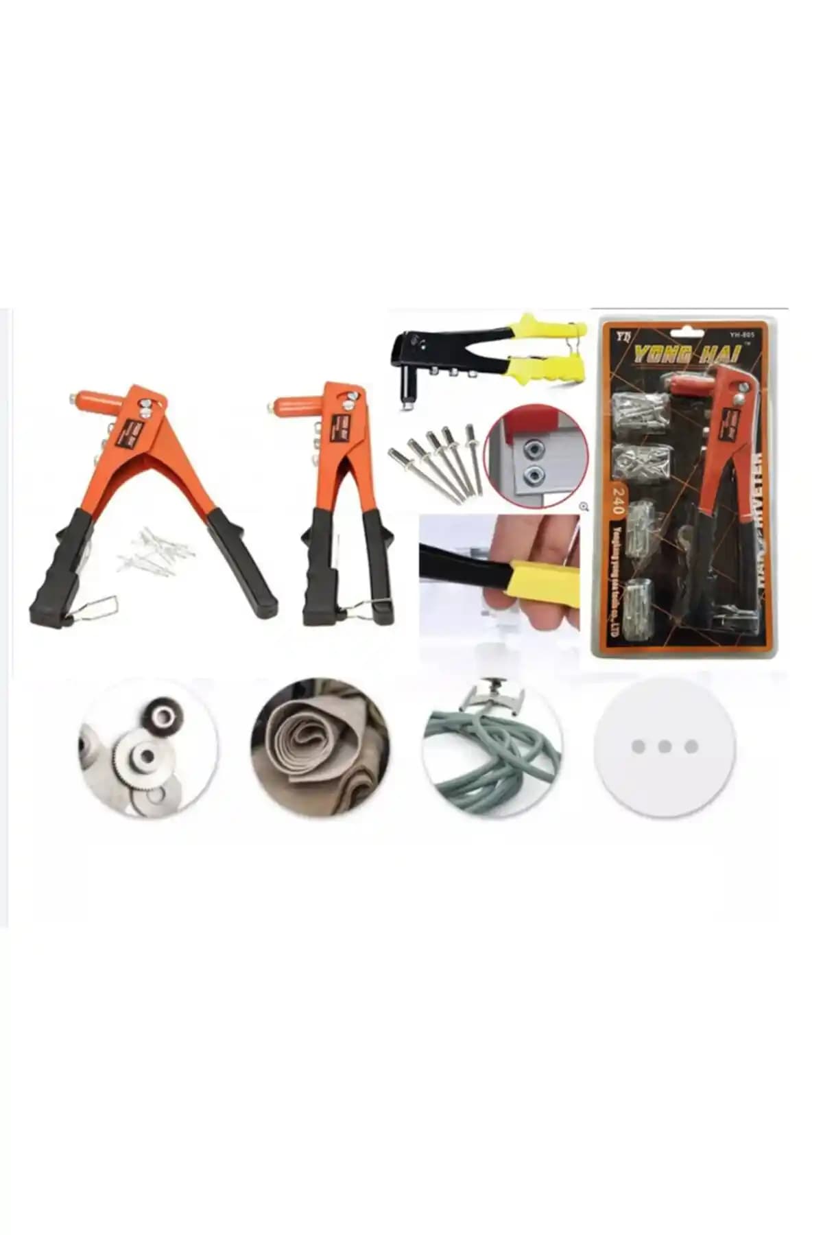 Carneil 4 Çeşit Perçin Kalınlık Tek Yönlü El Perçin Tabancası Endüstriyel Kullanım