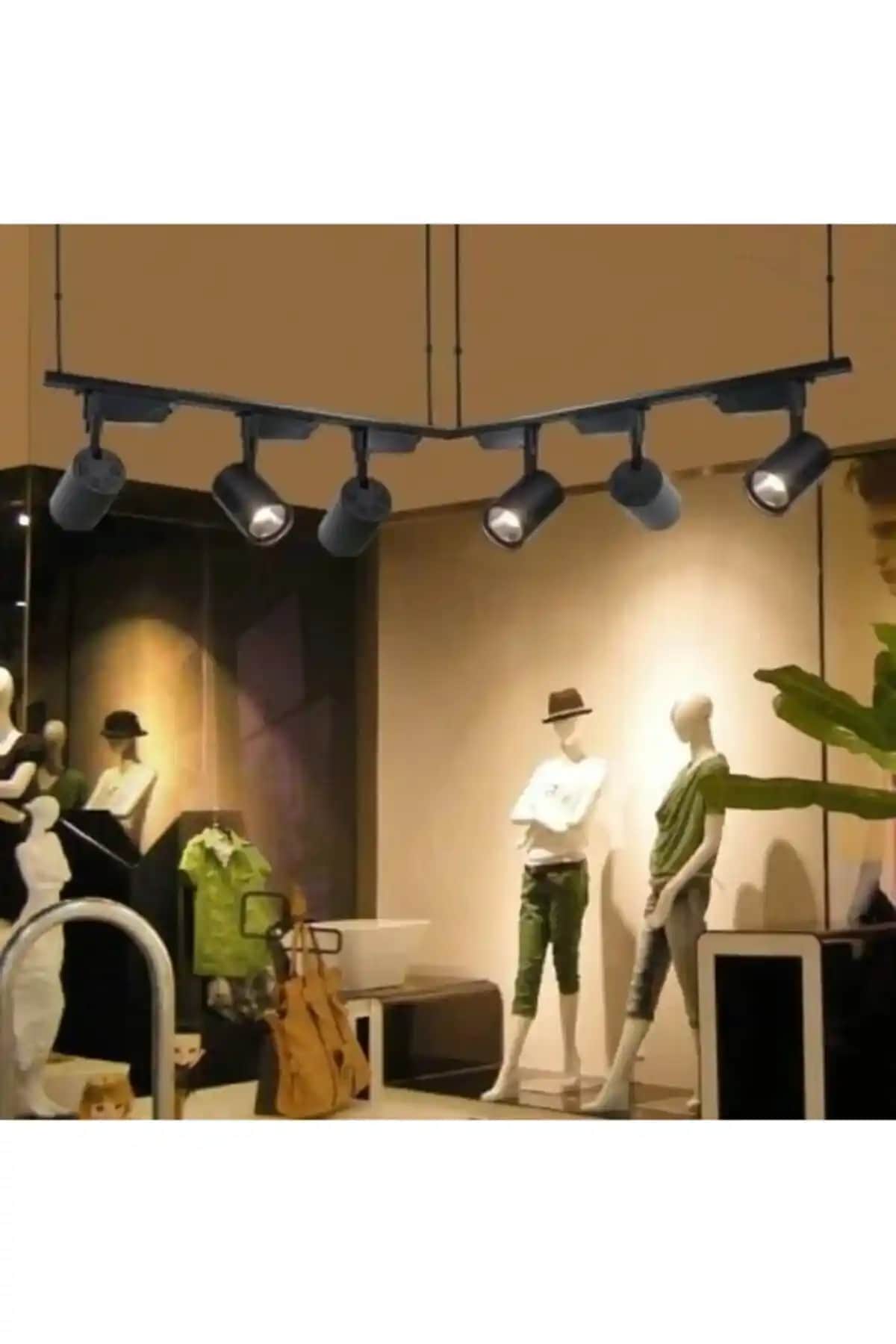 Klasled Ray Spot Siyah Kasa Beyaz Işık Modern Aydınlatma Çözümü 6 LED Spot ve Ray Sistemi