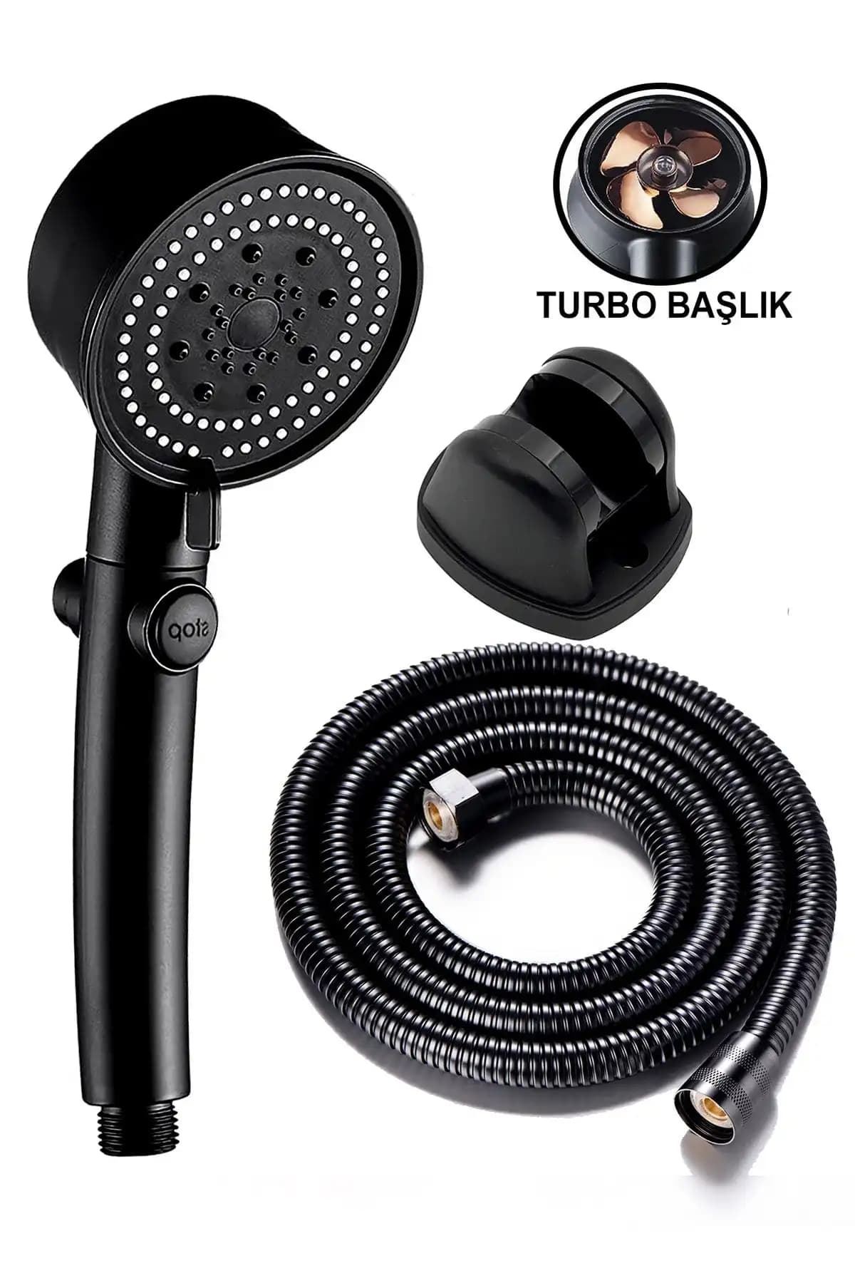 KUSTAR 3'lü Siyah Duş Seti Modern Tasarım ve Çok Fonksiyonlu Kullanım İmkanıyla