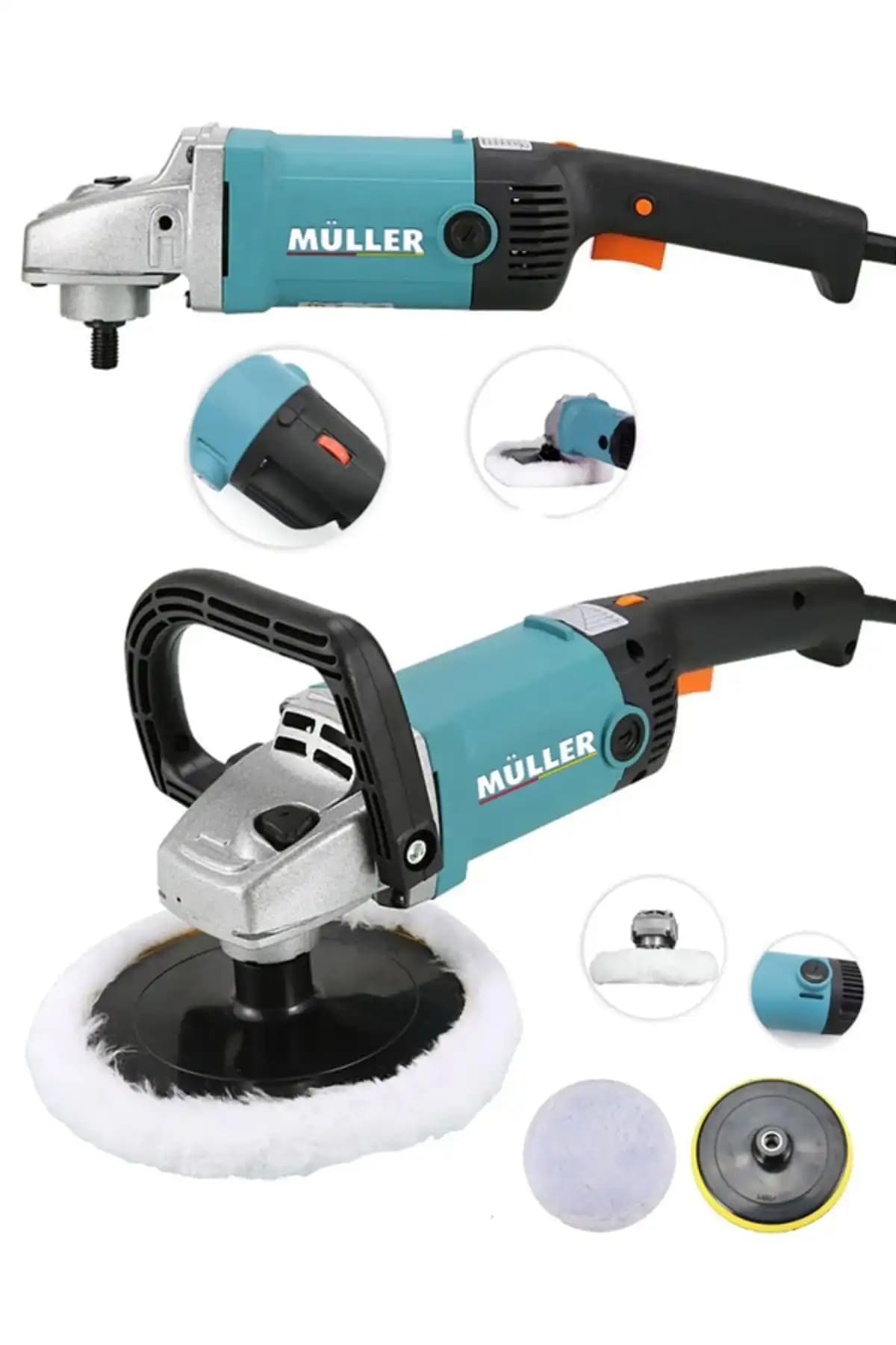 Müller Alman 4500 Watt Polisaj Makinesi Profesyonel Endüstriyel Yüzey İşlemleri İçin