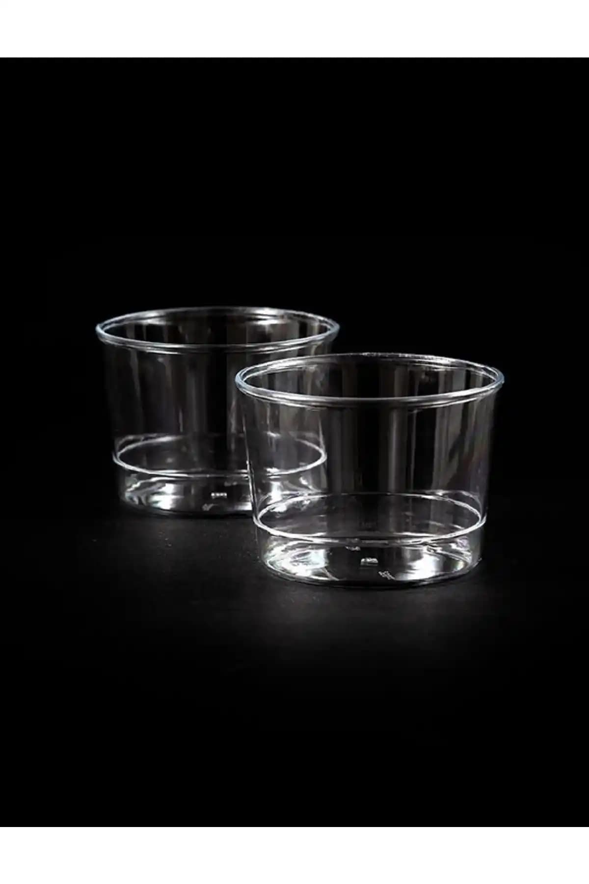 250 ml Plastik Kristal Kaplar Şık ve Dayanıklı Gıda Saklama Çözümleri