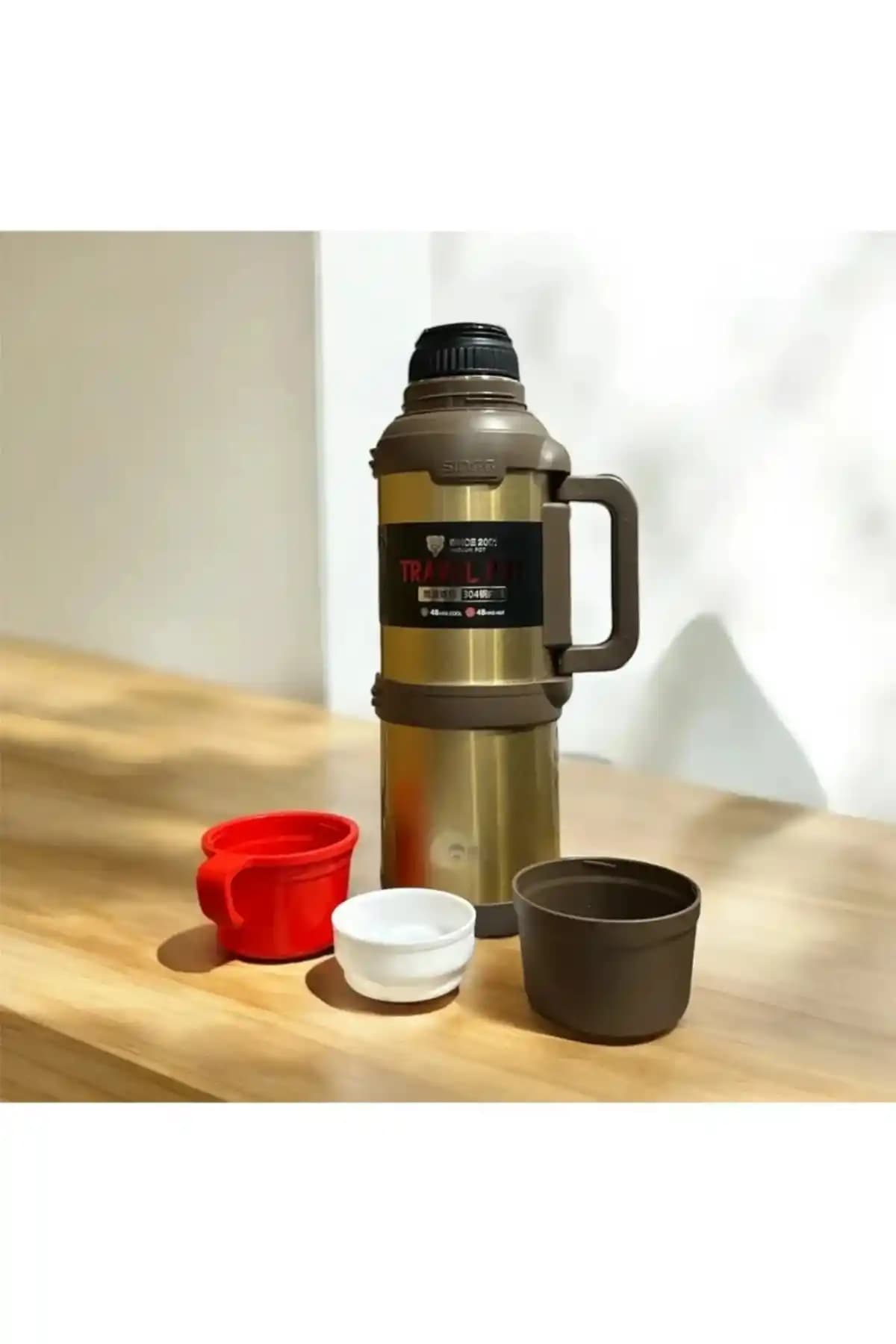 DEKORANLA 4 Litre Vakumlu Termos: Dayanıklı ve Çok Amaçlı Geniş Kapasiteli Çözüm