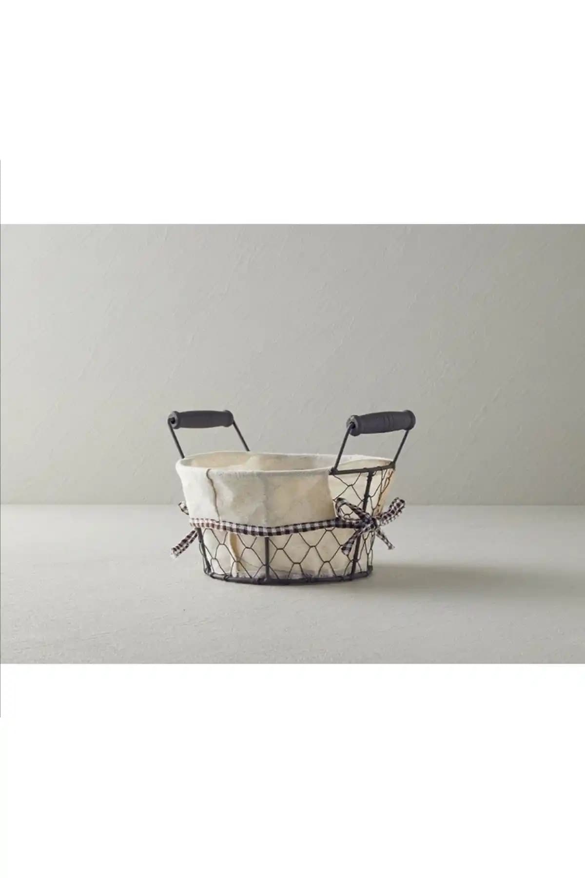 English Home Aluna Metal Ekmek Sepeti 20 Cm Bej Modern ve Şık Mutfak Dekorasyonu İçin