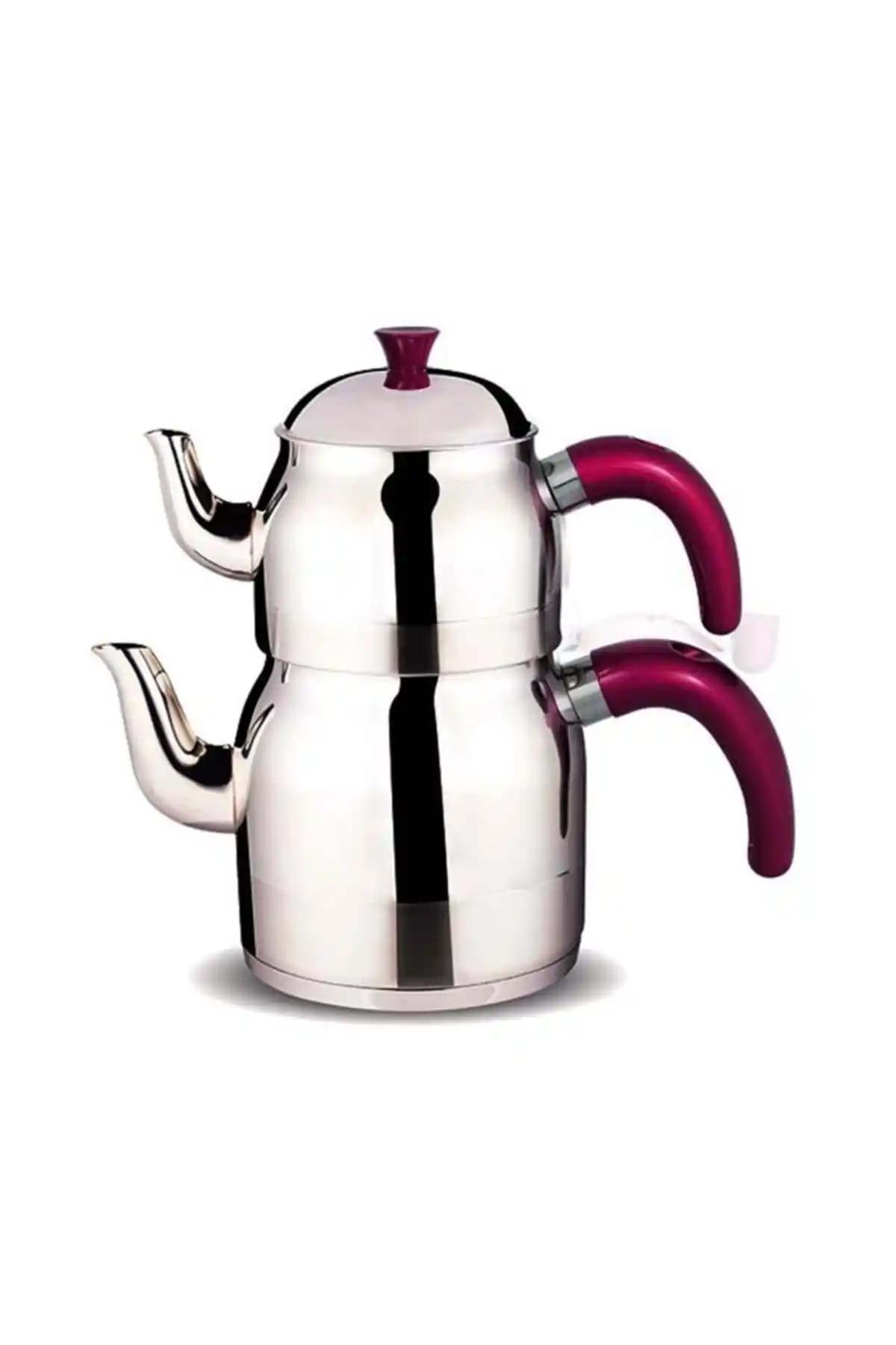 FMS Papatya Büyük Boy Mor Çaydanlık: Şık ve Dayanıklı Mutfak Gereciği