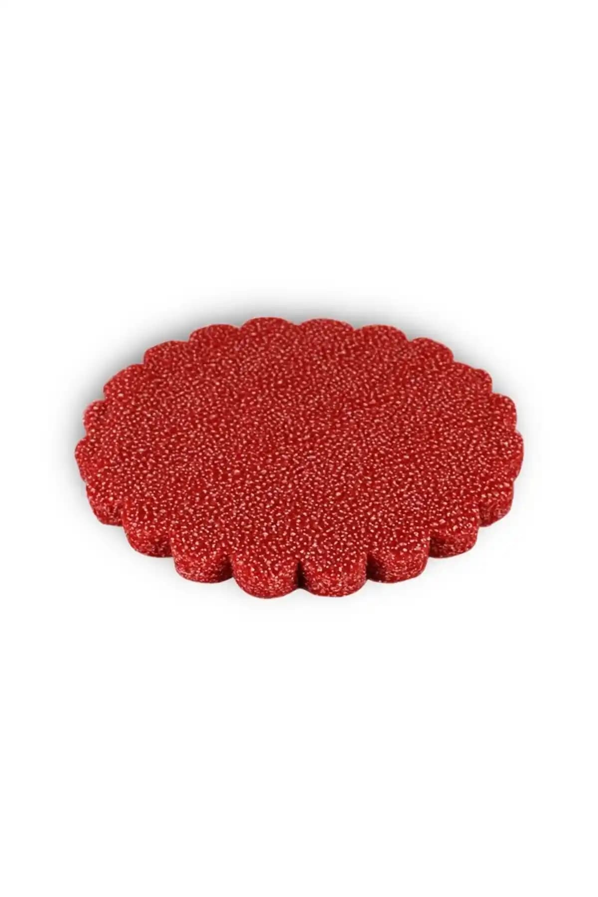 Kırmızı 22 Cm Karlı Kese Organze Tül Nikah ve Düğün Süsleme Ürünü