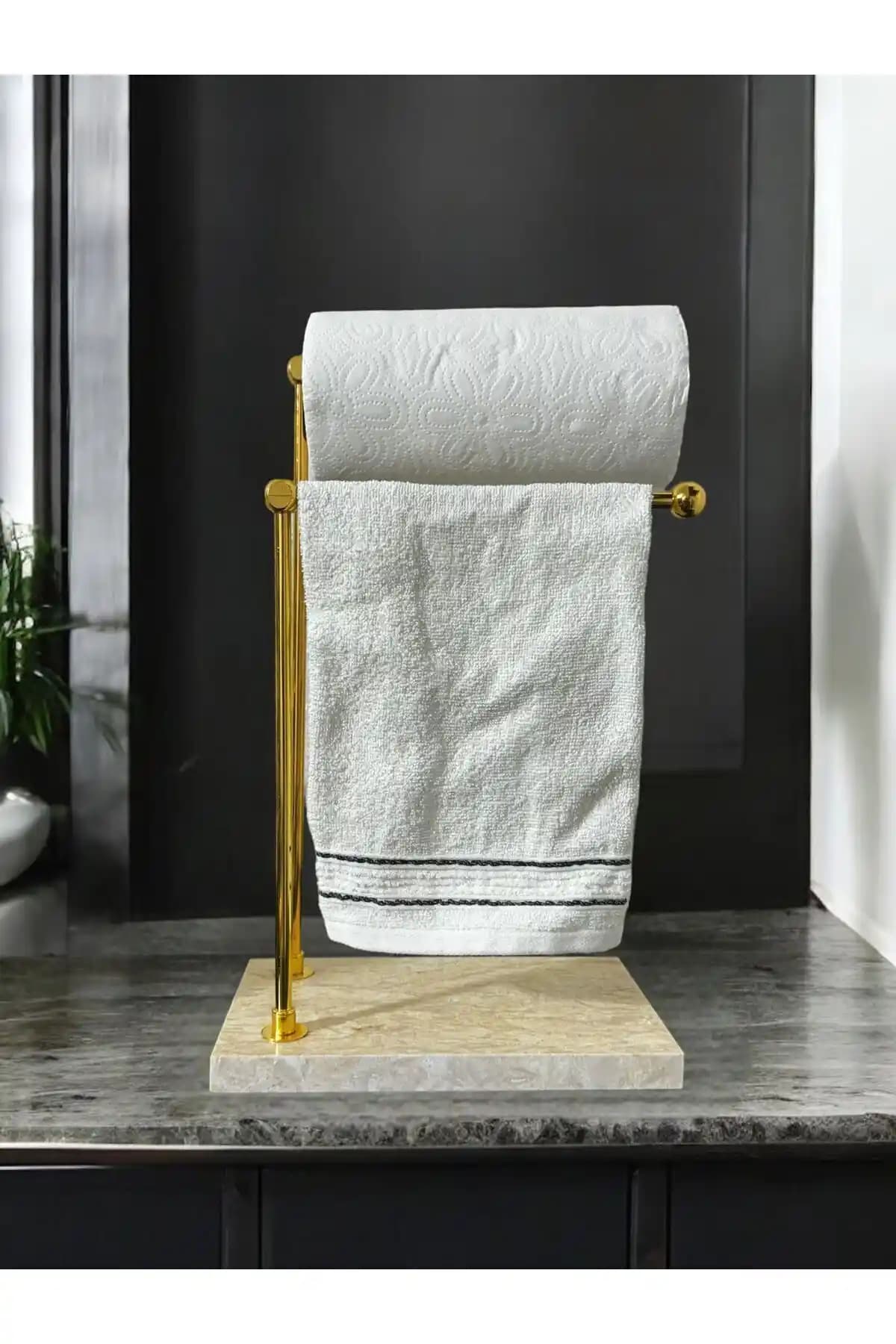 Modern Metal Banyo El Havluluk ve Kağıt Havluluk Standı - Şık ve Dayanıklı Tasarım