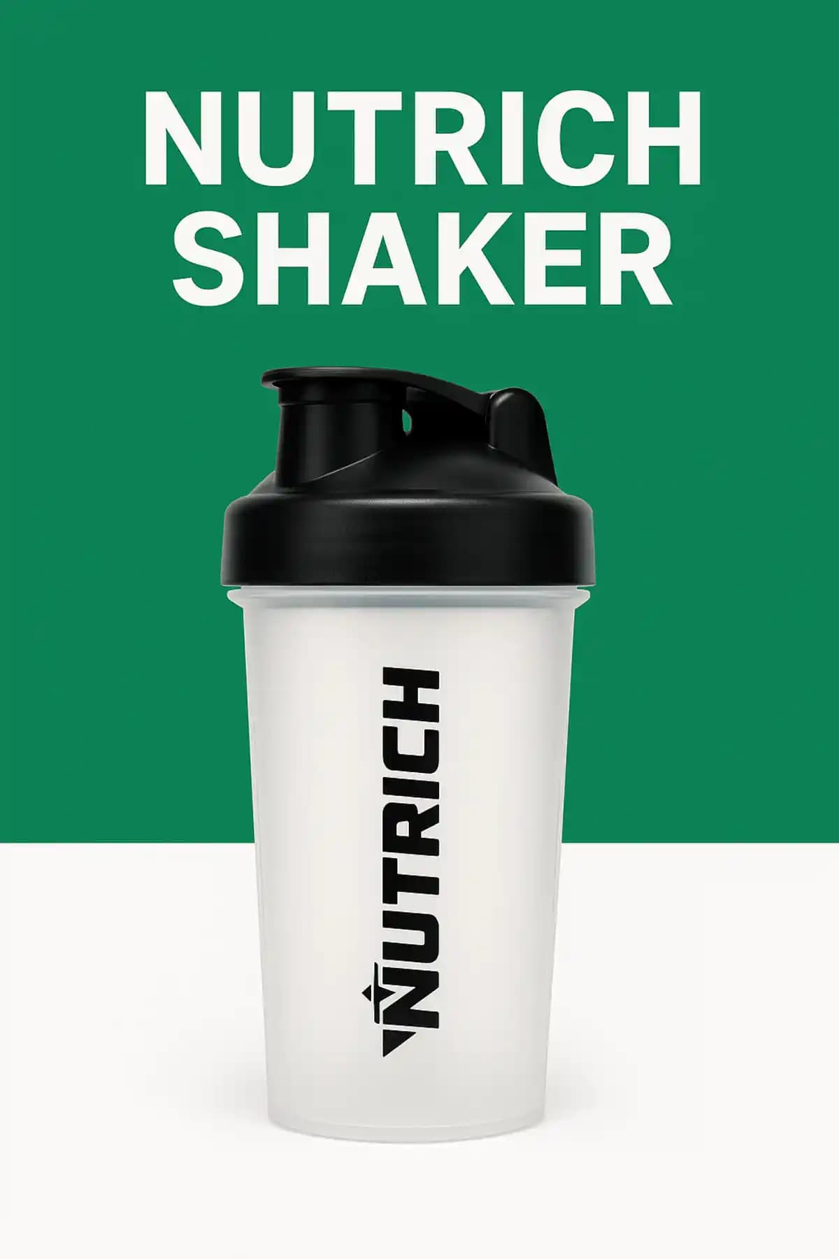 Nutrich 550 ml Şeffaf Sporcu Shaker: Dayanıklı ve Güvenli Tasarım