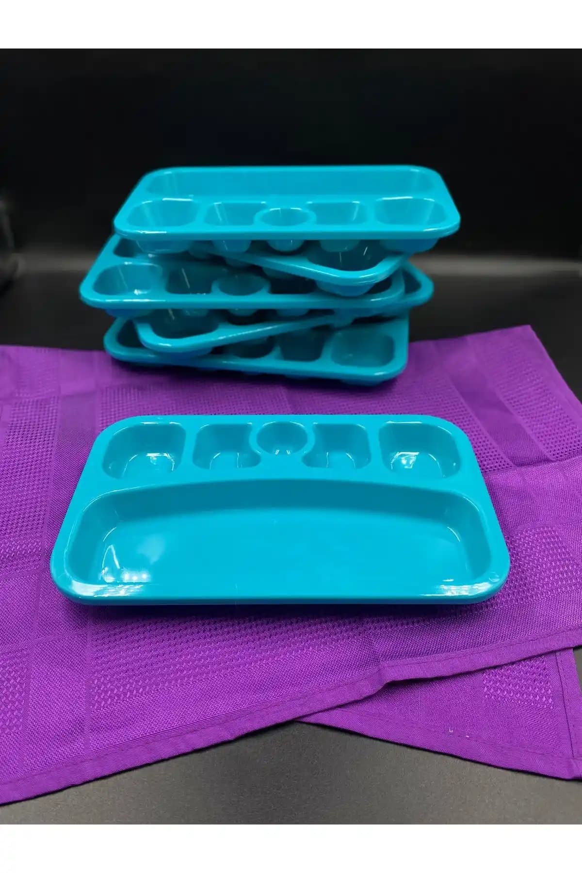 SUMAKS Mini Kreş Tabağı Çocuklar İçin Bölmeli ve Renkli Kahvaltı Tabağı