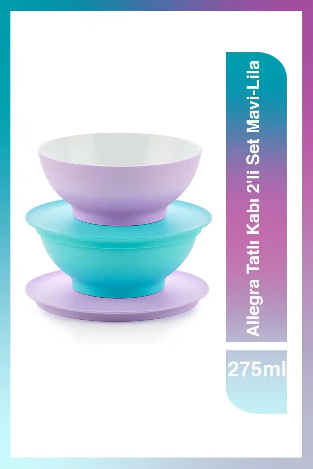 Tupperware Allegra Tatlı Kabı 2'li Set Modern ve Dayanıklı Saklama Çözümü