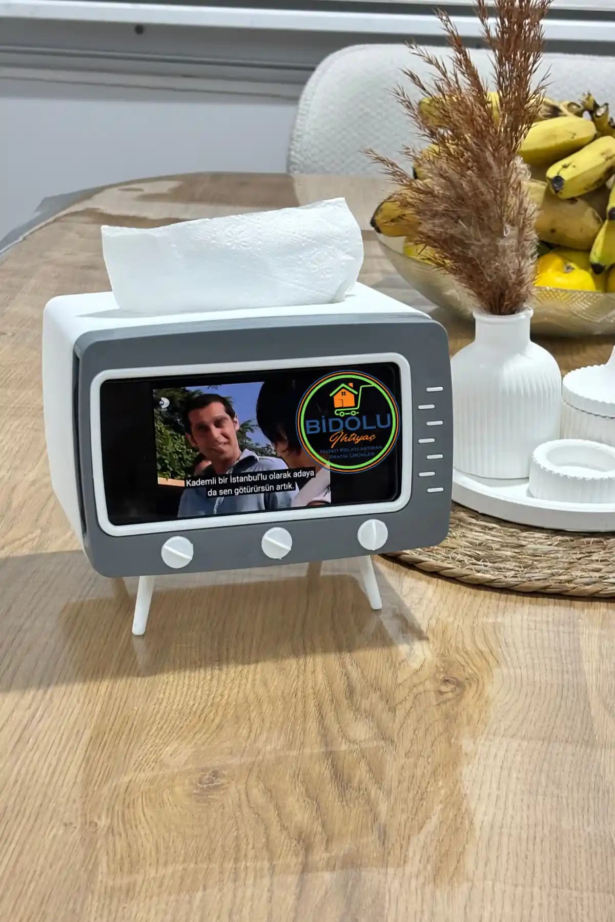 TV Görünümlü Peçetelik ve Telefon Tutucu Modern Şıklık ve Fonksiyonellik Bir Arada