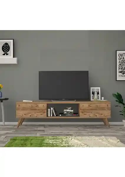 Ankara Mobilya Emre Atlantik Çam 140 cm Modern ve Dayanıklı TV Sehpası Özellikleri