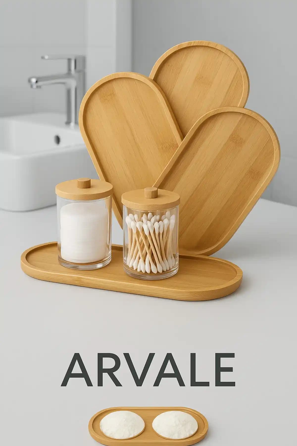 ARVALE Bambu Oval Sunum ve Servis Tepsisi Doğal Şıklık ve Çok Amaçlı Kullanım İçin