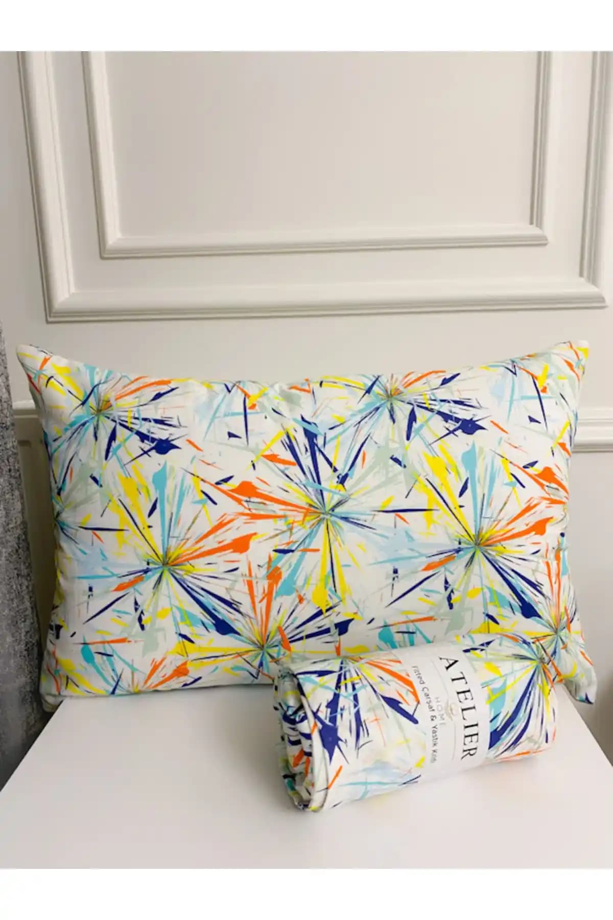 Atelier Home Ranforce Lastikli Çarşaf Takımı 100x200 Çiçek Desenli ve Renkli Tasarım