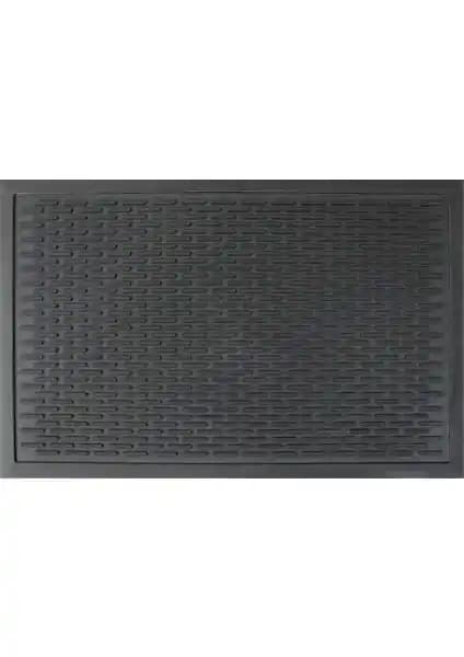 Birce Home Dekoratif Kauçuk Siyah Dış Kapı Önü Paspası - Dayanıklı ve Pratik Kullanım