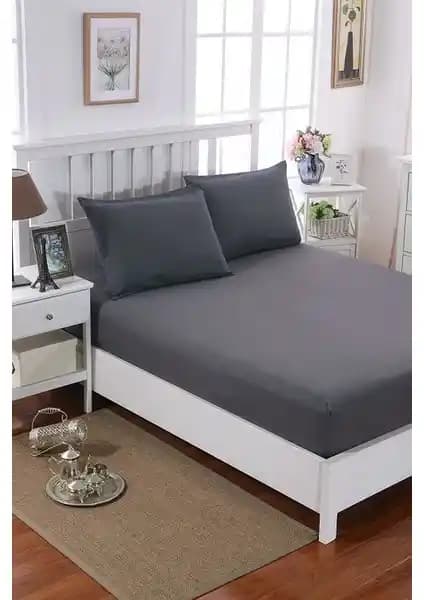 Buanart Battal Boy Penye Lastikli Çarşaf 180x200 Bej Yatak Örtüsü Konfor ve Kalite