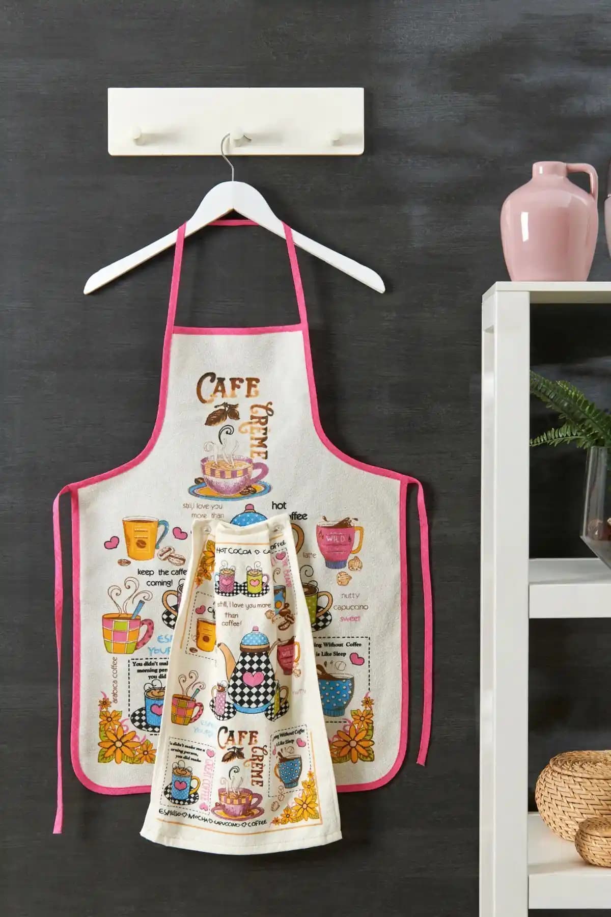 Casnack Cafe Creme Model Sıvı Geçirmez Kadife Mutfak Önlüğü Şık ve Dayanıklı