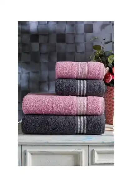 Casnack Veronica 4'lü Banyo Havlu Seti: Yüksek Kalite ve Şıklık Bir Arada