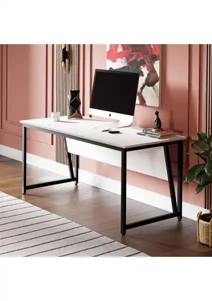 Ceramical MS2 Çalışma Masası: Modern ve Ergonomik Ofis Çözümü 70x160 cm Beyaz Tasarım