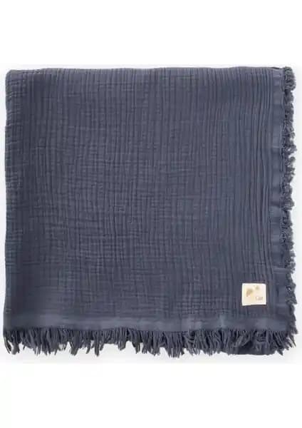 Cigit Dört Kat Püsküllü Battaniye 80x120 Cm Antrasit - Yüksek Kalite ve Şık Tasarım