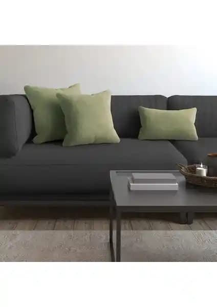 Demor Home Soft Serisi Çağla Yeşili Kırlent ve Yastık Kılıfı Ev Dekorasyonunda Şıklık ve Konfor