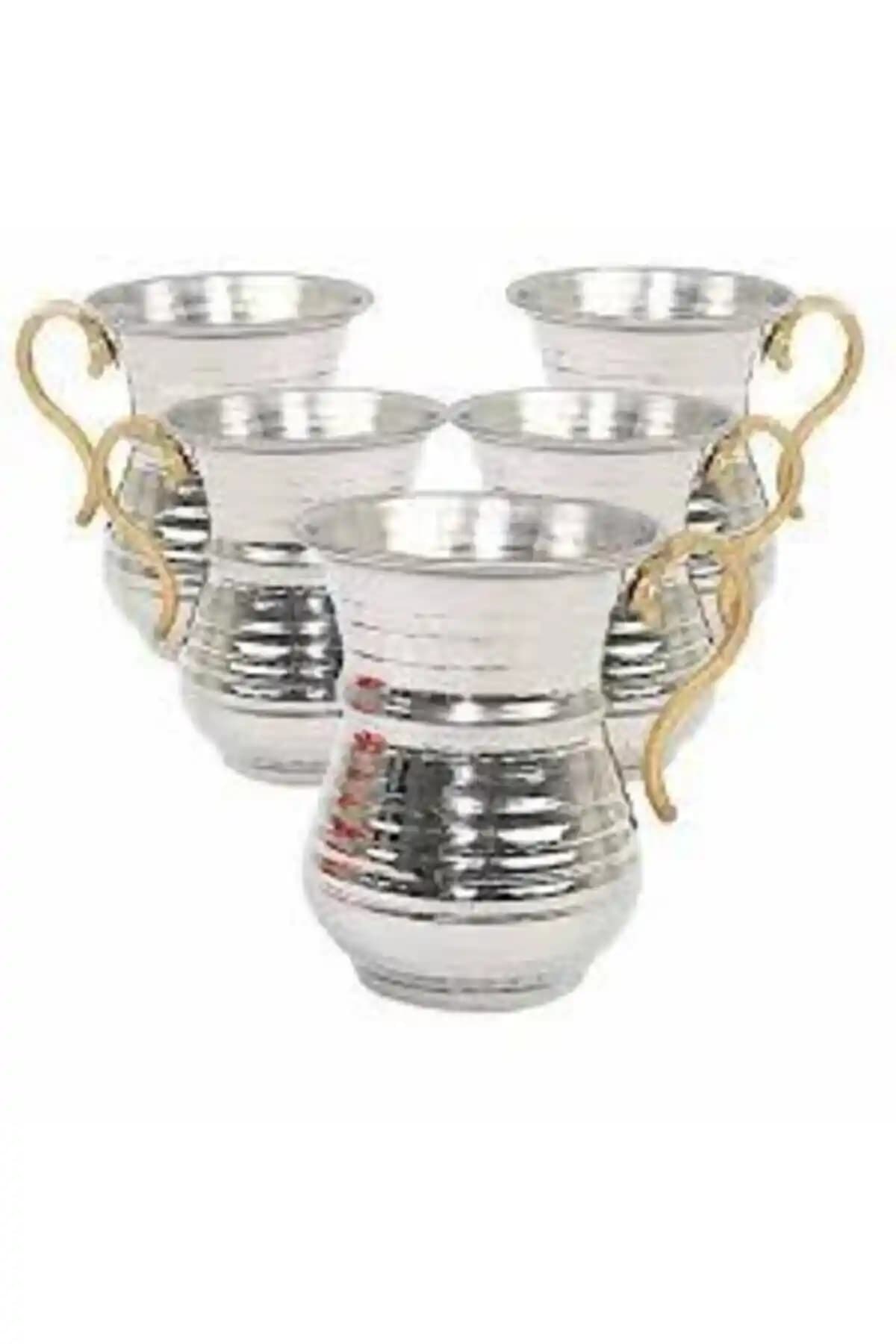 DERYA Krom Ayran Bardağı 6'lı Set Otantik Tasarım ve Dayanıklılık Bir Arada