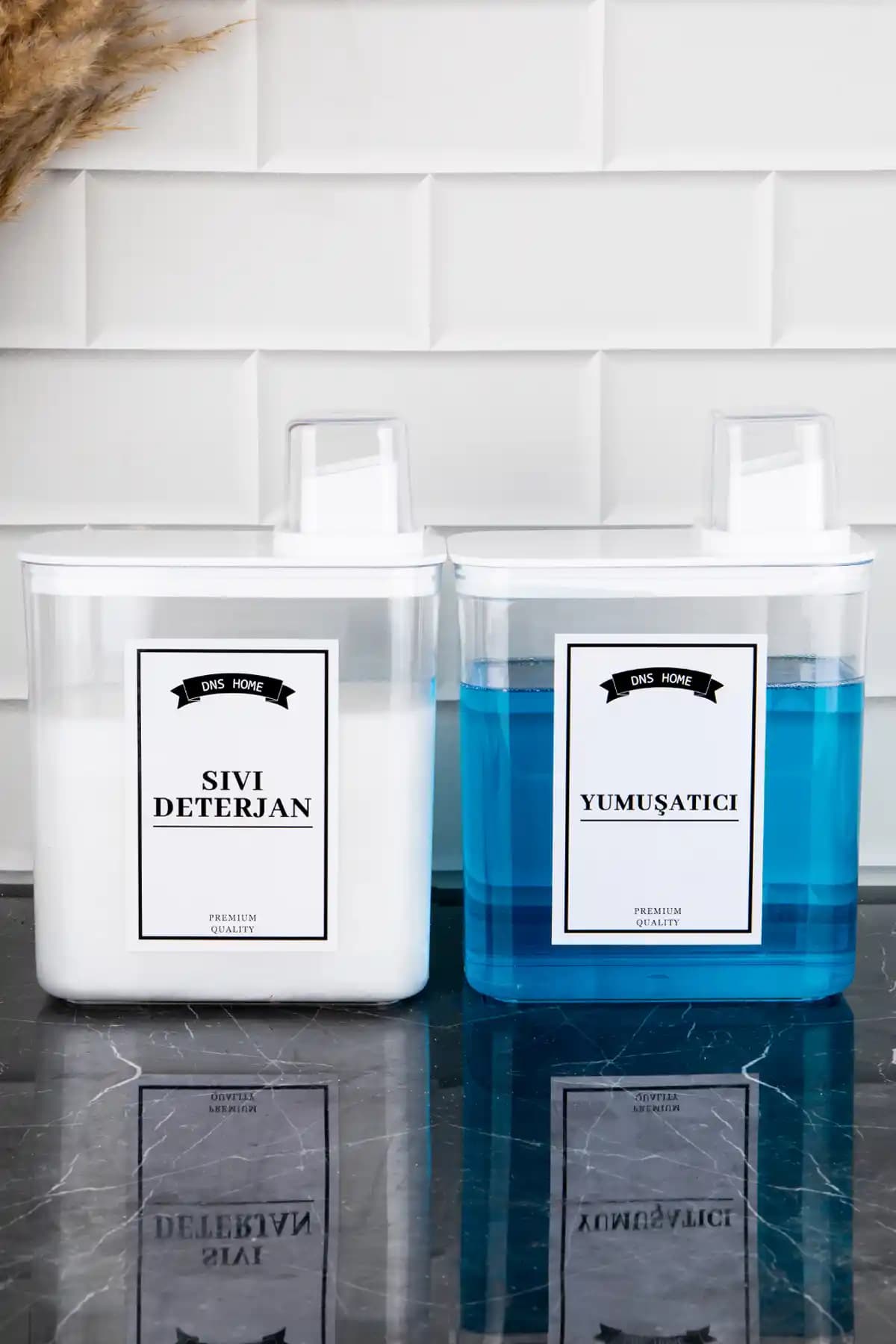 DNS HOME 2'li Deterjan Saklama Kabı Geniş Hacim ve Şık Tasarım Özellikleri