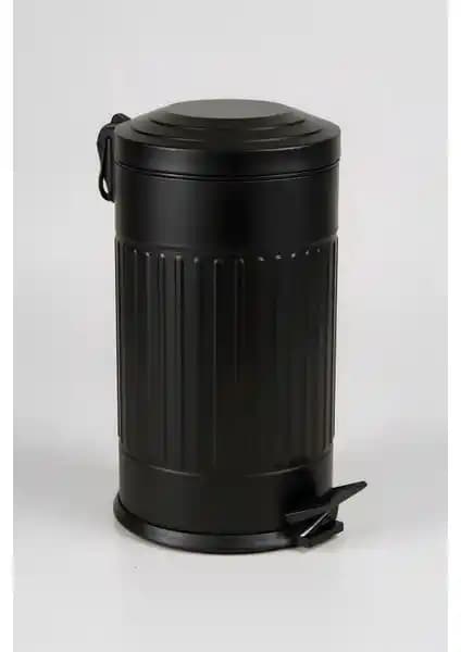 Eforeca Vintage Çöp Kovası 16 Lt Siyah Çizgili Modern ve Dayanıklı Tasarım