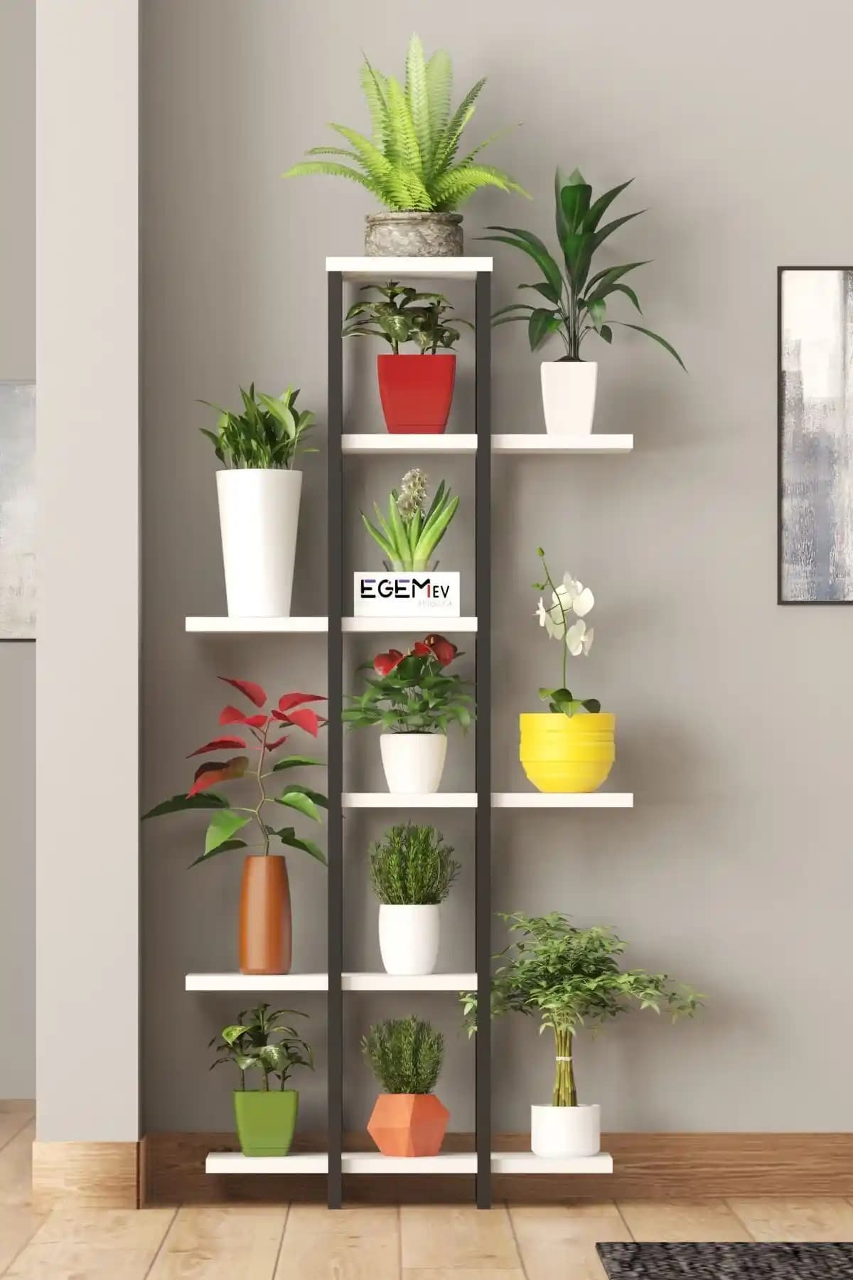 EGEMEV Yüksek Ayaklı Saksı Standı Modern Tasarım ve Fonksiyonellik İle Dekorasyonunuza Şıklık Katar