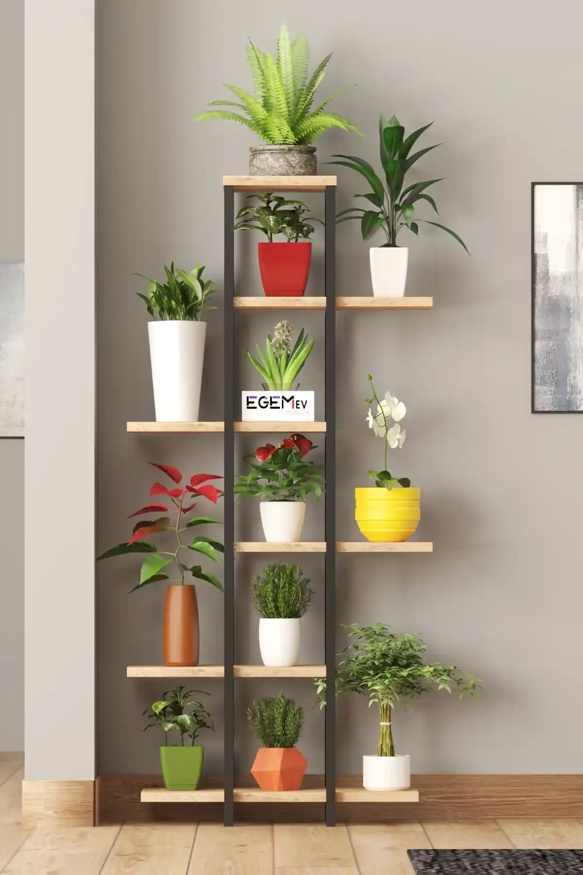 EGEMEV Yüksek Ayaklı Saksı Standı Modern ve Dayanıklı Dekorasyon Unsuru