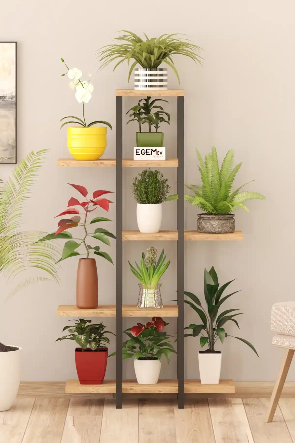 Egemev Yüksek Ayaklı Saksı Standı Modern ve Dayanıklı Tasarımıyla Dekorasyonunuza Şıklık Katar