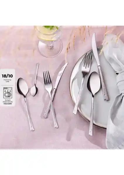 Emsan Accura 84 Parça 12 Kişilik Paslanmaz Çelik Sofra Takımı Detayları
