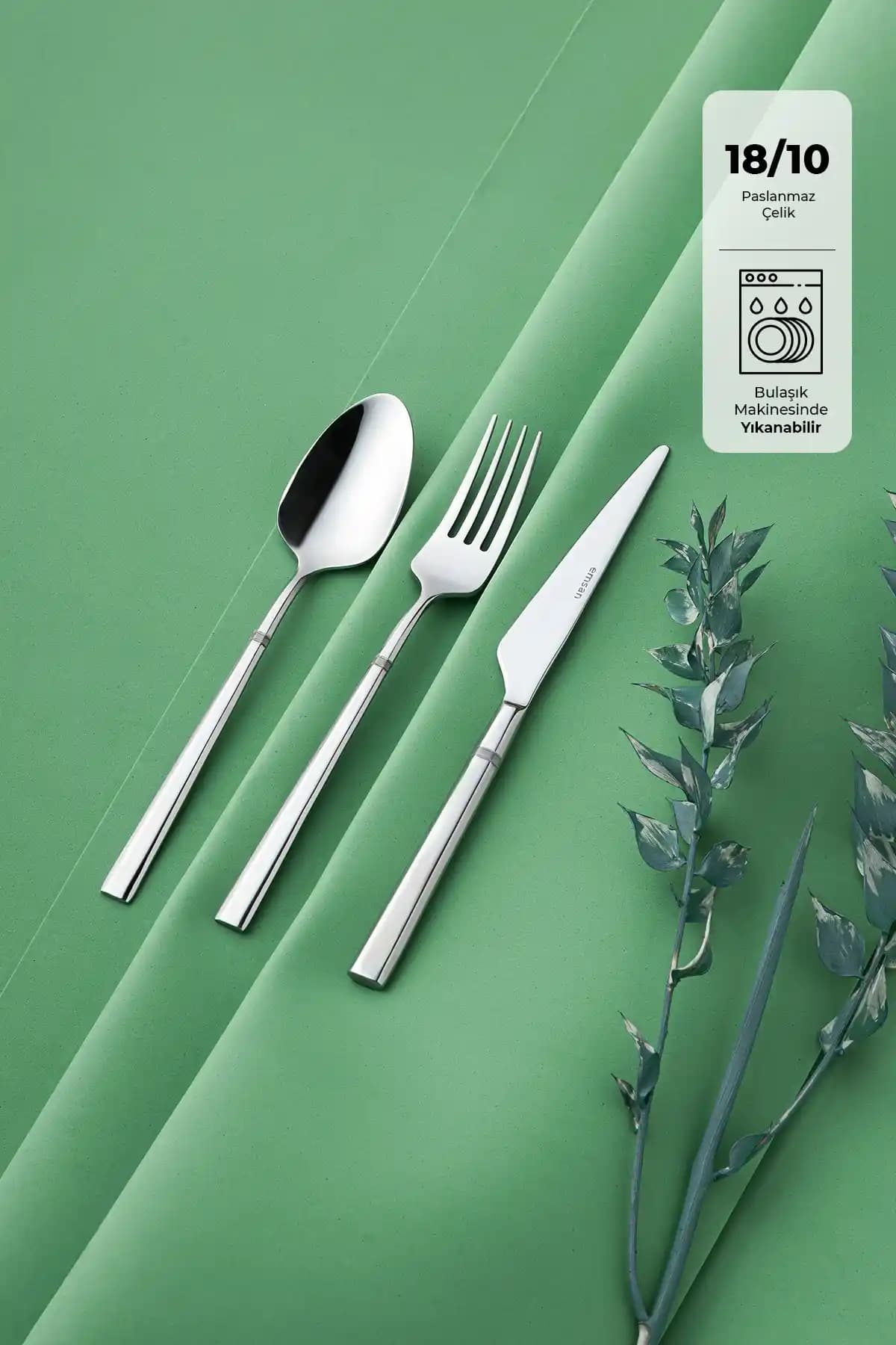 Emsan Penta 18 Parça 6 Kişilik Çatal Kaşık Bıçak Takımı Şıklık ve Dayanıklılık Sunar